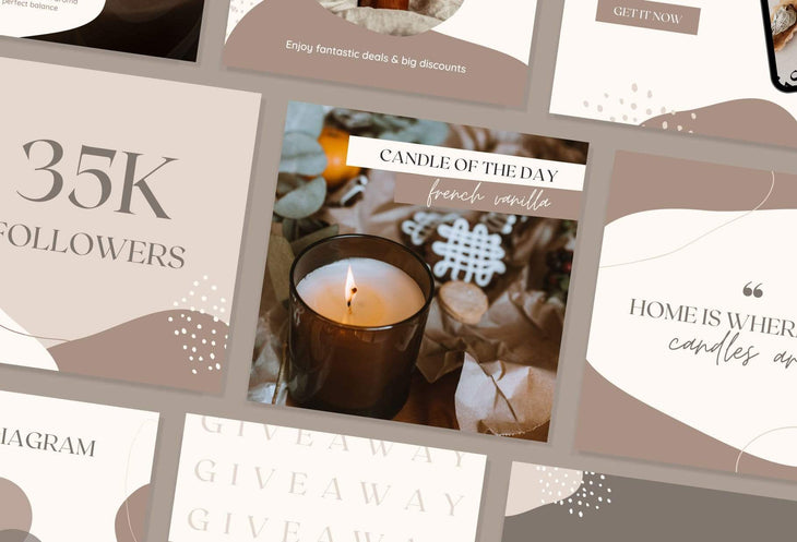Ladystrategist 30 Candle Makers Instagram Post Canva Templates instagram canva templates social media templates etsy free canva templates