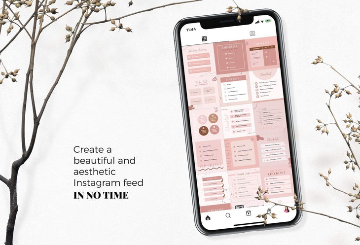 Ladystrategist 30 Checklist Rose Gold Instagram Engagement Booster Post Canva Templates instagram canva templates social media templates etsy free canva templates