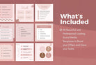 Ladystrategist 30 Checklist Rose Gold Instagram Engagement Booster Post Canva Templates instagram canva templates social media templates etsy free canva templates