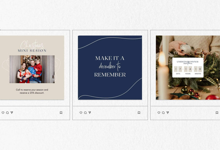 Ladystrategist 30 Christmas Instagram Post Canva Templates V3 instagram canva templates social media templates etsy free canva templates
