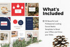 Ladystrategist 30 Christmas Instagram Post Canva Templates V3 instagram canva templates social media templates etsy free canva templates