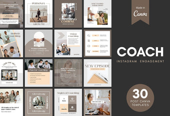 Ladystrategist 30 Coach Instagram Post Canva Templates instagram canva templates social media templates etsy free canva templates