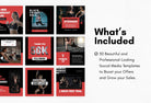 Ladystrategist 30 Dark Fitness Instagram Engagement Post Canva Templates instagram canva templates social media templates etsy free canva templates
