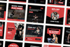 Ladystrategist 30 Dark Fitness Instagram Engagement Post Canva Templates instagram canva templates social media templates etsy free canva templates