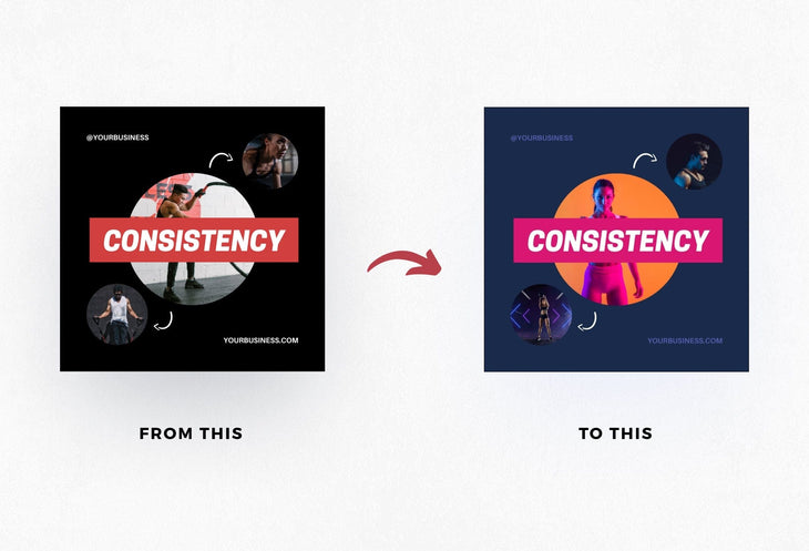 Ladystrategist 30 Dark Fitness Instagram Engagement Post Canva Templates instagram canva templates social media templates etsy free canva templates