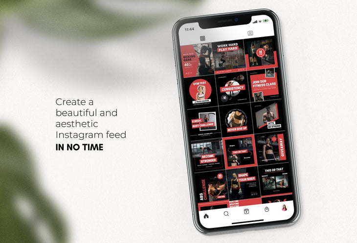 Ladystrategist 30 Dark Fitness Instagram Engagement Post Canva Templates instagram canva templates social media templates etsy free canva templates