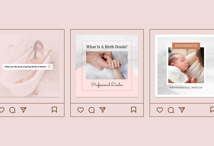 Ladystrategist 30 Doula Instagram Post Canva Templates instagram canva templates social media templates etsy free canva templates