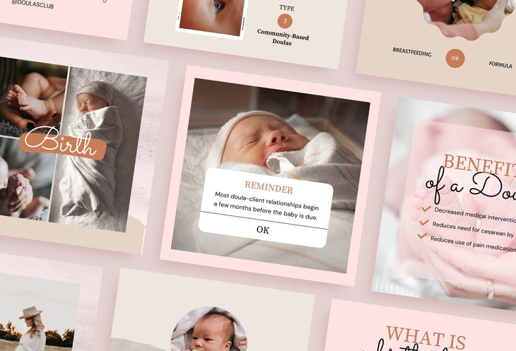Ladystrategist 30 Doula Instagram Post Canva Templates instagram canva templates social media templates etsy free canva templates