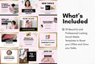 Ladystrategist 30 Facebook Post Canva Templates instagram canva templates social media templates etsy free canva templates