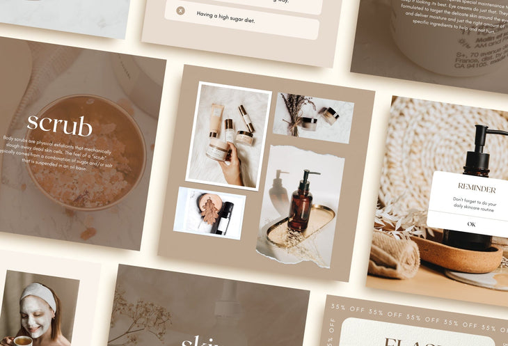 Ladystrategist 30 Facials Instagram Engagement Post Canva Templates instagram canva templates social media templates etsy free canva templates