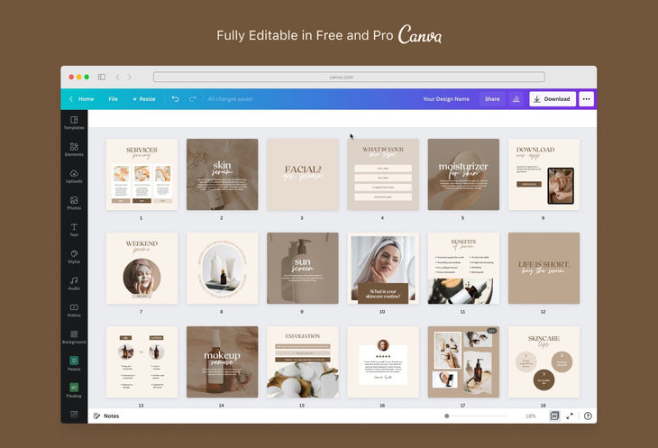 Ladystrategist 30 Facials Instagram Engagement Post Canva Templates instagram canva templates social media templates etsy free canva templates