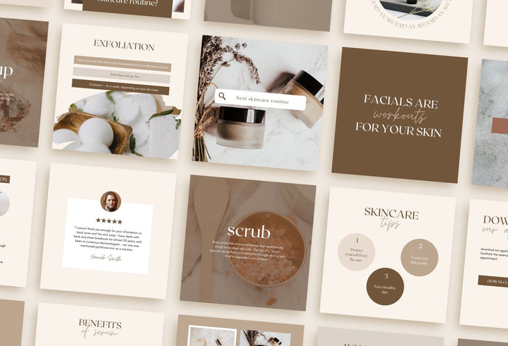 Ladystrategist 30 Facials Instagram Engagement Post Canva Templates instagram canva templates social media templates etsy free canva templates