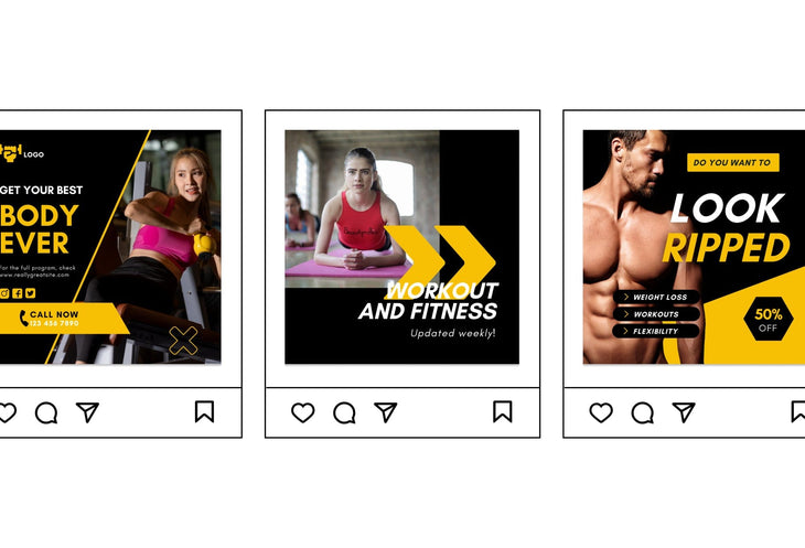 Ladystrategist 30 Fitness Instagram Engagement Post Canva Templates instagram canva templates social media templates etsy free canva templates