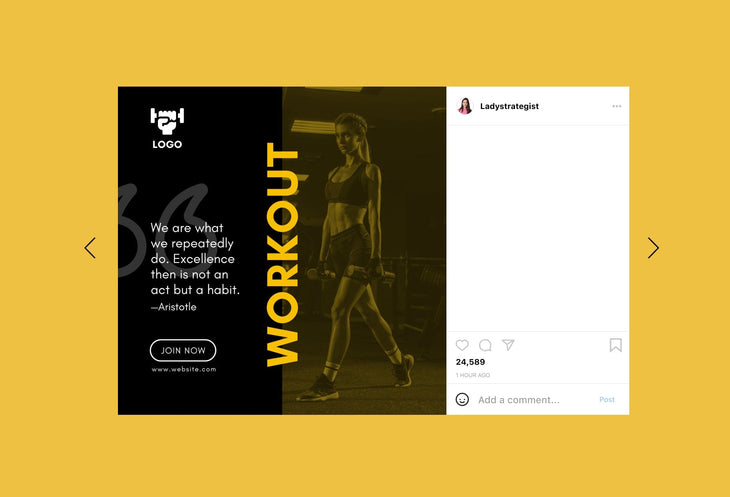 Ladystrategist 30 Fitness Instagram Engagement Post Canva Templates instagram canva templates social media templates etsy free canva templates