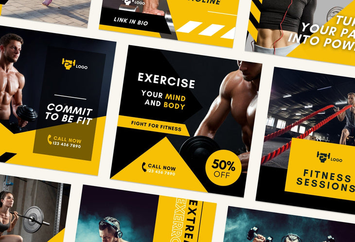 Ladystrategist 30 Fitness Instagram Engagement Post Canva Templates instagram canva templates social media templates etsy free canva templates