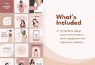 Ladystrategist 30 Girl Boss Instagram Engagement Posts Canva Templates instagram canva templates social media templates etsy free canva templates