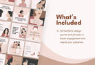 Ladystrategist 30 Girl Boss Instagram Engagement Posts Canva Templates Pack 02 instagram canva templates social media templates etsy free canva templates