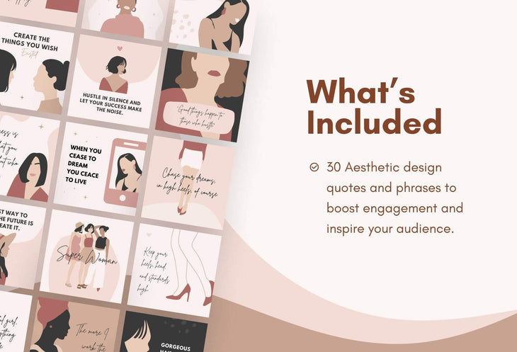 Ladystrategist 30 Girl Boss Instagram Engagement Posts Canva Templates Pack 02 instagram canva templates social media templates etsy free canva templates