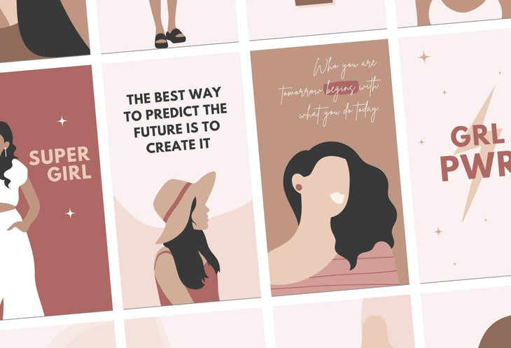 Ladystrategist 30 Girl Boss Instagram Stories - Editable Canva Template Pack 02 instagram canva templates social media templates etsy free canva templates