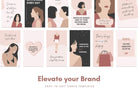 Ladystrategist 30 Girl Boss Instagram Stories - Editable Canva Template Pack 02 instagram canva templates social media templates etsy free canva templates