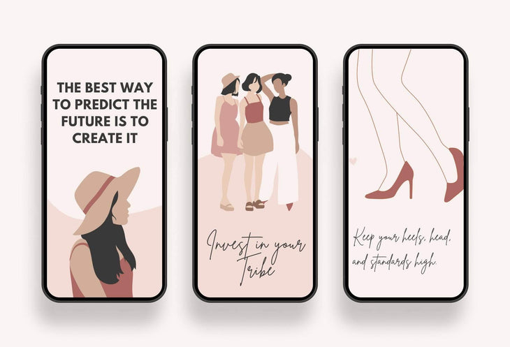Ladystrategist 30 Girl Boss Instagram Stories - Editable Canva Template Pack 02 instagram canva templates social media templates etsy free canva templates