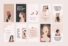 Ladystrategist 30 Girl Boss Instagram Stories - Editable Canva Template Pack 02 instagram canva templates social media templates etsy free canva templates