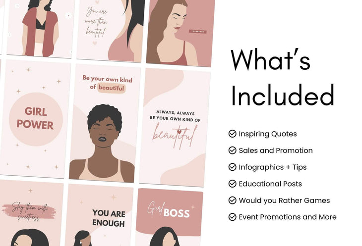 Ladystrategist 30 Girl Boss Instagram Stories Quotes instagram canva templates social media templates etsy free canva templates