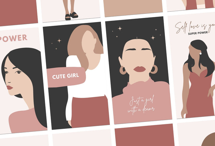 Ladystrategist 30 Girl Boss Instagram Stories Quotes instagram canva templates social media templates etsy free canva templates