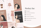 Ladystrategist 30+ Girl Boss Pins - Editable Canva Templates Pack 02 instagram canva templates social media templates etsy free canva templates