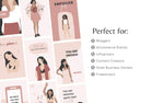 Ladystrategist 30+ Girl Boss Pins Quotes - Editable Canva Templates instagram canva templates social media templates etsy free canva templates
