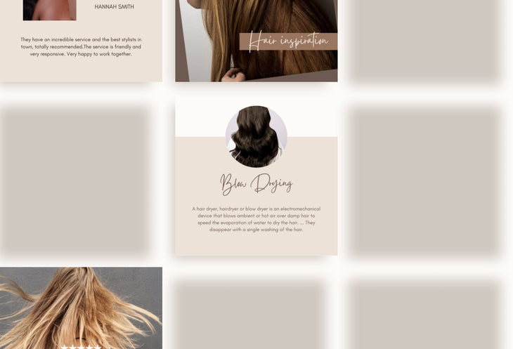 Ladystrategist 30 Hair Salon Instagram Post Canva Templates instagram canva templates social media templates etsy free canva templates
