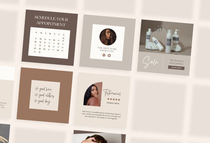 Ladystrategist 30 Hair Salon Instagram Post Canva Templates instagram canva templates social media templates etsy free canva templates