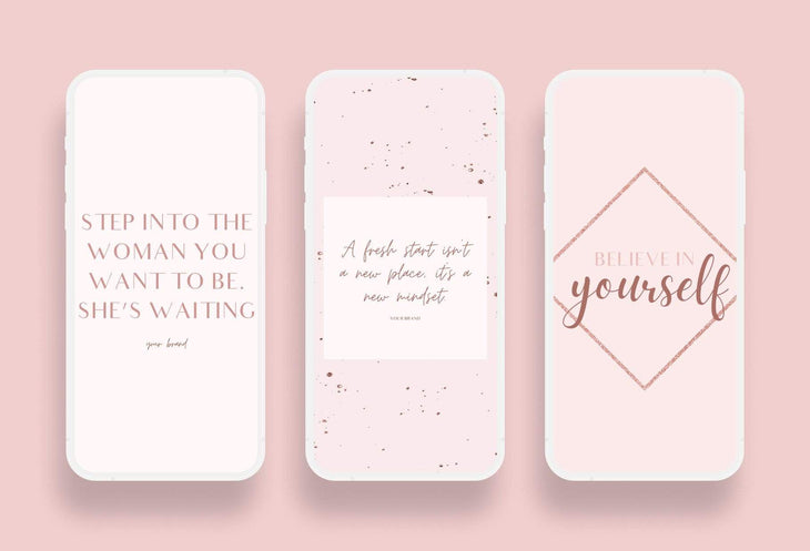 Ladystrategist 30 Instagram Engagement Stories - Rose Gold Pack 02 instagram canva templates social media templates etsy free canva templates