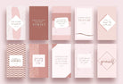 Ladystrategist 30 Instagram Engagement Stories - Rose Gold Pack 02 instagram canva templates social media templates etsy free canva templates