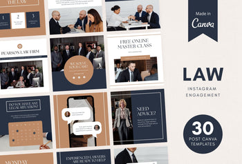 Ladystrategist 30 Law Instagram Post Canva Templates instagram canva templates social media templates etsy free canva templates