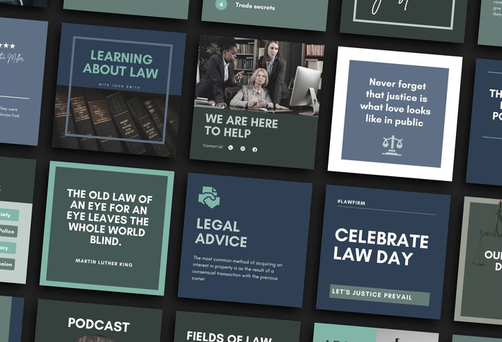 Ladystrategist 30 Law Instagram Post Canva Templates V2 instagram canva templates social media templates etsy free canva templates