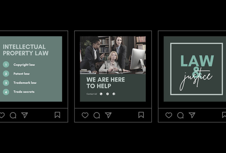 Ladystrategist 30 Law Instagram Post Canva Templates V2 instagram canva templates social media templates etsy free canva templates