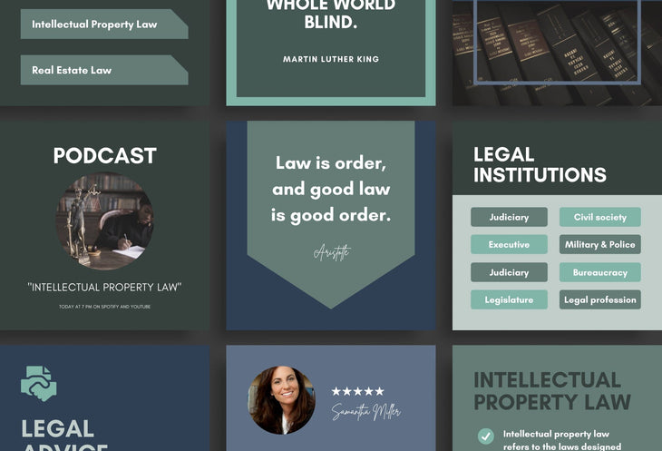 Ladystrategist 30 Law Instagram Post Canva Templates V2 instagram canva templates social media templates etsy free canva templates