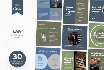 Ladystrategist 30 Law Instagram Post Canva Templates V3 instagram canva templates social media templates etsy free canva templates