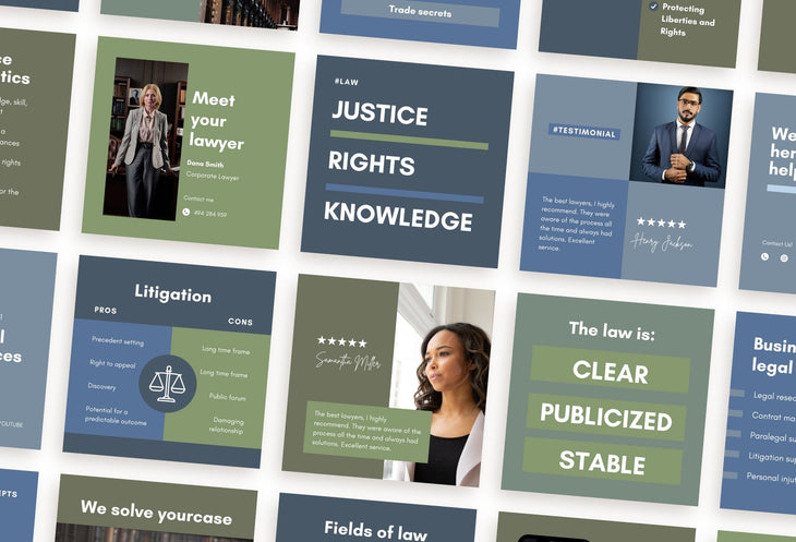 Ladystrategist 30 Law Instagram Post Canva Templates V3 instagram canva templates social media templates etsy free canva templates