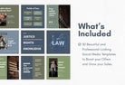 Ladystrategist 30 Law Instagram Post Canva Templates V3 instagram canva templates social media templates etsy free canva templates