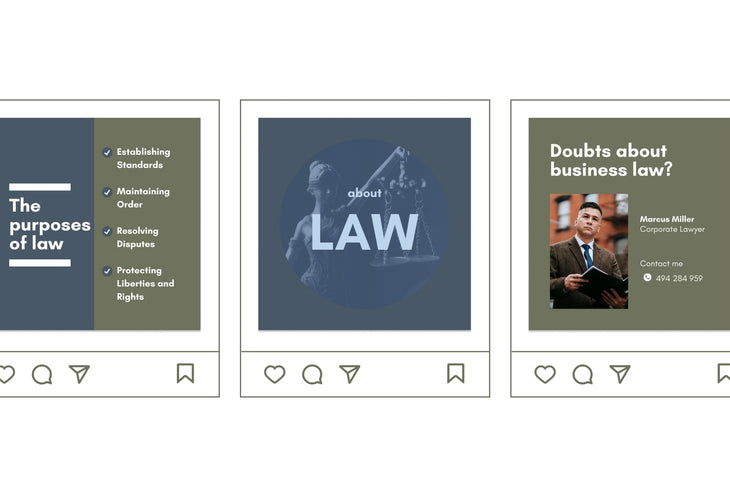 Ladystrategist 30 Law Instagram Post Canva Templates V3 instagram canva templates social media templates etsy free canva templates