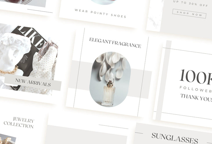 Ladystrategist 30 Luxurious Lifestyle Instagram Post Canva Templates V2 instagram canva templates social media templates etsy free canva templates