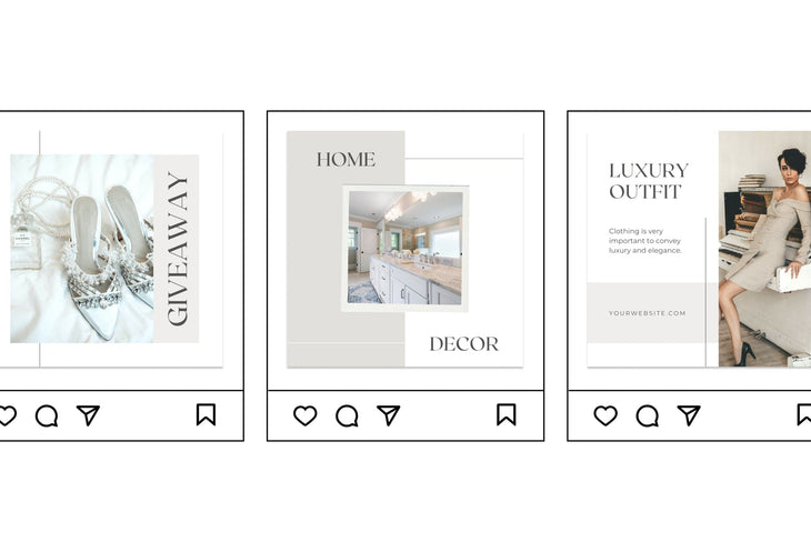 Ladystrategist 30 Luxurious Lifestyle Instagram Post Canva Templates V2 instagram canva templates social media templates etsy free canva templates