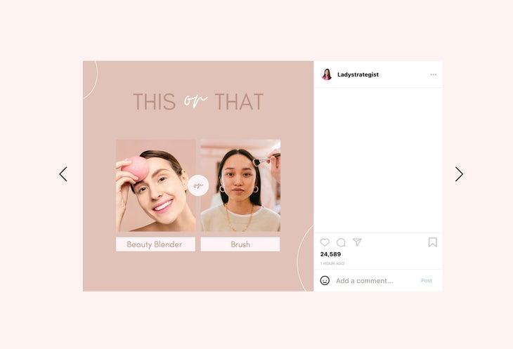 Ladystrategist 30 Makeup Instagram Post Canva Templates instagram canva templates social media templates etsy free canva templates