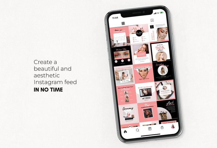 Ladystrategist 30 Makeup Instagram Post Canva Templates V3 instagram canva templates social media templates etsy free canva templates