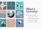 Ladystrategist 30 Mental Health Instagram Post Canva Templates V2 instagram canva templates social media templates etsy free canva templates