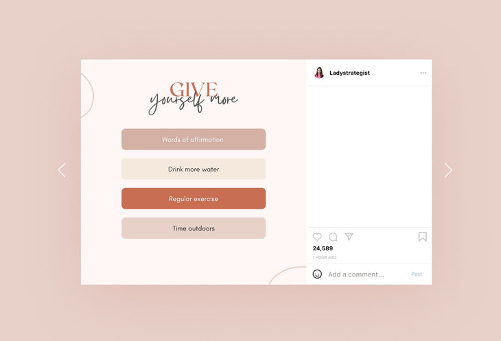 Ladystrategist 30 Mindset Instagram Post Canva Templates instagram canva templates social media templates etsy free canva templates