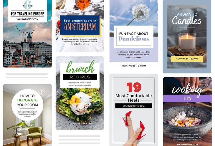 Ladystrategist 30 Modern Pinterest Canva Template Bundle instagram canva templates social media templates etsy free canva templates