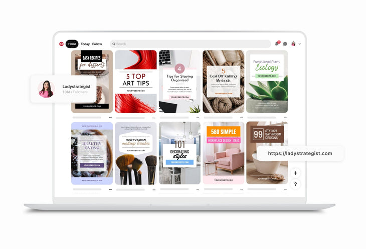 Ladystrategist 30 Modern Pinterest Canva Template Bundle instagram canva templates social media templates etsy free canva templates